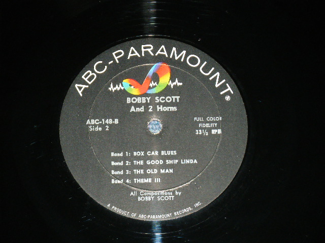 画像: BOBBY SCOTT - and his TWO HORNS WEST COAST JAZZ COMPOSITIONS VOL.1 ( Ex+++,Ex/Ex+++ )  / 1957 US AMERICA ORIGINAL  MONO Used LP