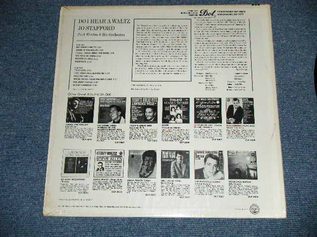 画像: JO STAFFORD - DO I HEAR A WALTZ  ( MINT-/MINT-) / 1966 US AMERICA ORIGINAL STEREO Used LP 