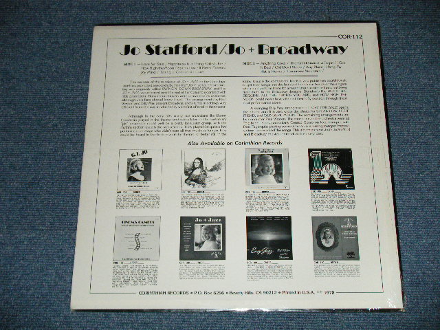 画像: JO STAFFORD -  JO + BROARDWAY  ( SEALED ) / 1978 US AMERICA ORIGINAL "BRAND NEW SEALED" LP 