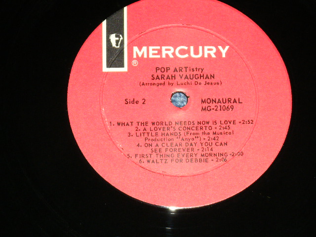 画像: SARAH VAUGHAN - POP ARTISTRY ( Ex+++,Ex+/Ex+++/ 1966 US AMERICA ORIGINAL MONO Used LP 