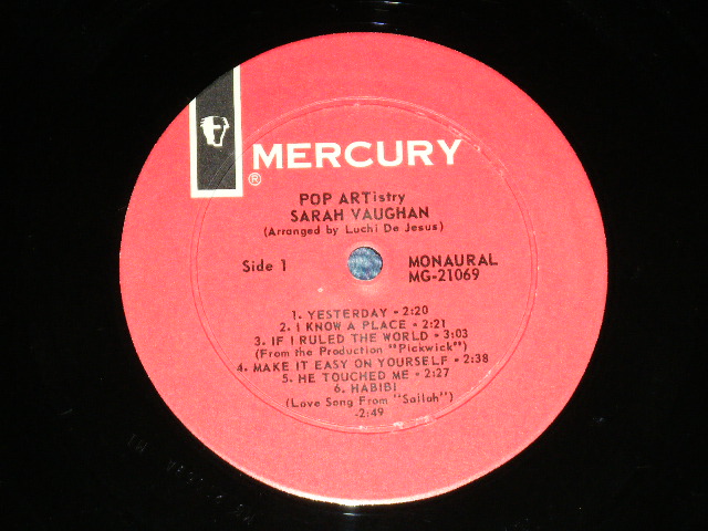 画像: SARAH VAUGHAN - POP ARTISTRY ( Ex+++,Ex+/Ex+++/ 1966 US AMERICA ORIGINAL MONO Used LP 