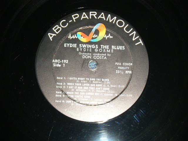 画像: EYDIE GORME -  SWINGS THE BLUES ( Ex+++,Ex++/Ex++ Looks:Ex+ )  / 1957 US AMERICA ORIGINAL MONO Used LP