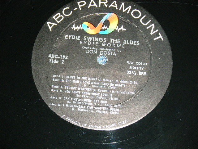 画像: EYDIE GORME -  SWINGS THE BLUES ( Ex+++,Ex++/Ex++ Looks:Ex+ )  / 1957 US AMERICA ORIGINAL MONO Used LP