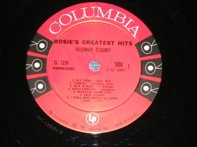 画像: ROSEMARY CLOONEY - ROSIE'S GREATEST HITS (Ex+/Ex++ Looks:Ex)  / 1958 US AMERICA ORIGINAL 1st press "6 EYE'S Label" MONO Used LP 