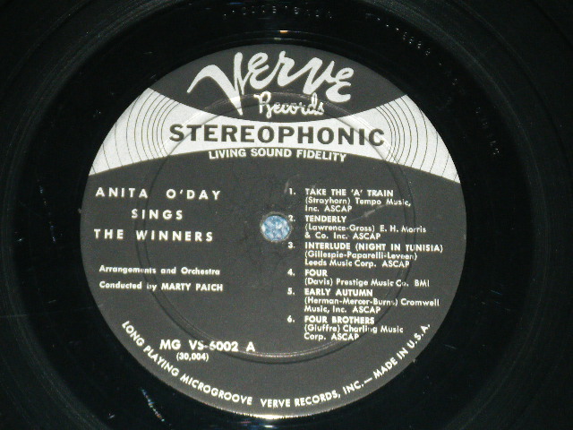 画像: ANITA O'DAY -  SINGS THE WINNERS ( Ex+/Ex++) / 1960  US AMERICA  ORIGINAL STEREO  Used LP