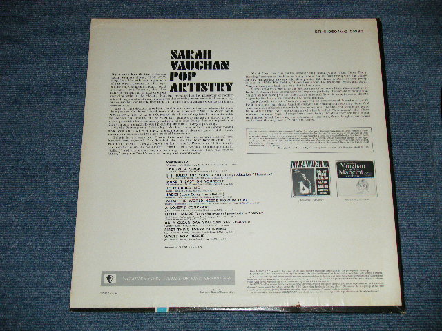 画像: SARAH VAUGHAN - POP ARTISTRY ( Ex+++,Ex+/Ex+++/ 1966 US AMERICA ORIGINAL MONO Used LP 