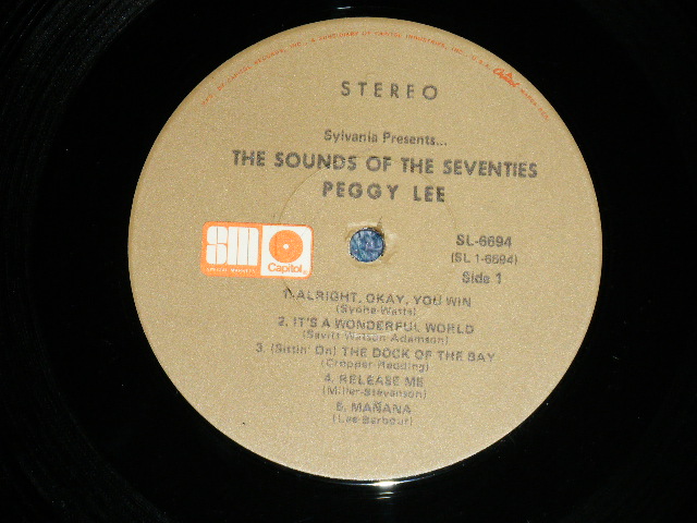 画像: PEGGY LEE -  THE SOUNDS OF THE SEVENTIES ( MINT-/Ex+++ A-2,3,4:Ex,MINT- ) / 1973? US AMERICA ORIGINAL STEREO Used LP 