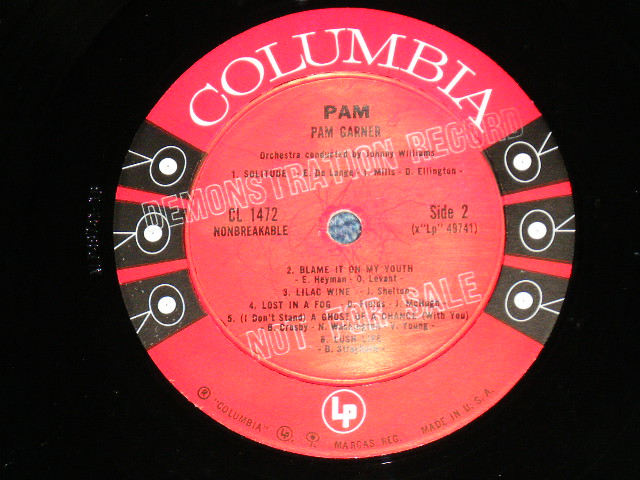 画像: PAM GARNER - PAM ( Ex+/Ex ) / 1960 US AMERICA ORIGINAL "PROMO Stamp" "6 EYES Label" MONO Used LP 