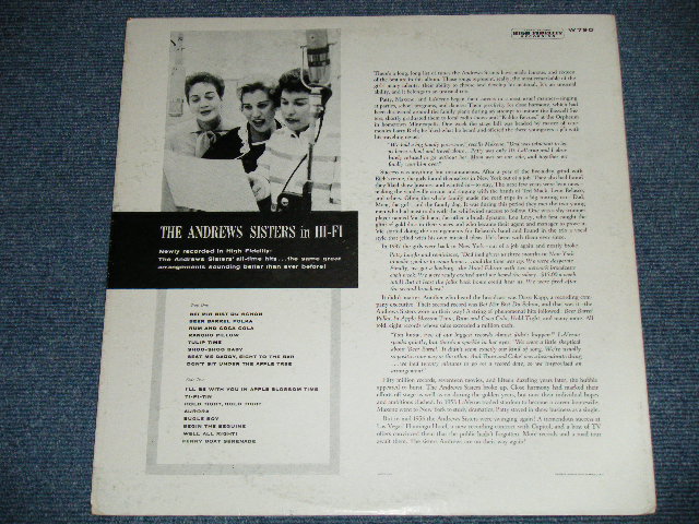 画像: THE ANDREWS SISTERS -  THE ANDREWS SISTERS in HI-FI  (Ex+/Ex+++ SPLIT) / 1956 UK ENGLAND ORIGINAL "BLACK Label" MONO Used LP