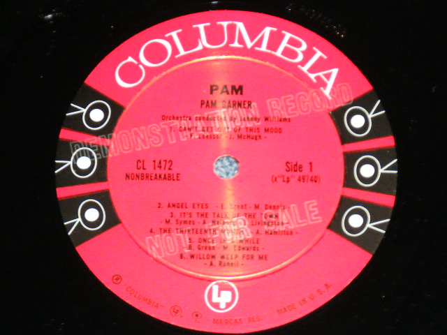 画像: PAM GARNER - PAM ( Ex+/Ex ) / 1960 US AMERICA ORIGINAL "PROMO Stamp" "6 EYES Label" MONO Used LP 