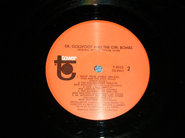 画像: OST （Ｔｈｅ SLOOPYS,MAD DOCTORS,TERRY STAFFORD,BOBBY LILE,PAUL & The PACK,The CANDLES)　- Dr. GOLDFOOT & THE GIRL BOMBS  (Ex+++/MINT- : EDSP )  / 1966 US AMERICA ORIGINAL MONO Used  LP