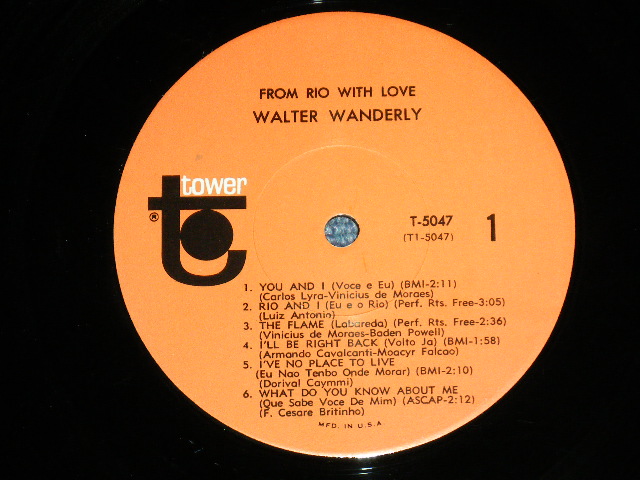 画像: WALTER WANDERLEY - FROM RIO WITH LOVE ( Ex++/Ex+++ Looks:MINT-: BB, EDSP)  / 1966 US AMERICA  ORIGINAL MONO Used LP
