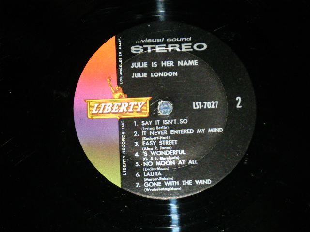 画像: JULIE LONDON - JULIE IS HER NAME ( DEBUT ALBUM ) ( :2nd press NON CREDIT "STEREO" Logo on FRONT COVER Version"  and 1st Press Label" and " UN GLOSSY Jacket" ) ( Ex++/Ex++ Looks:Ex++) /  1960 US AMERICA ORIGINAL STEREO Used  LP 