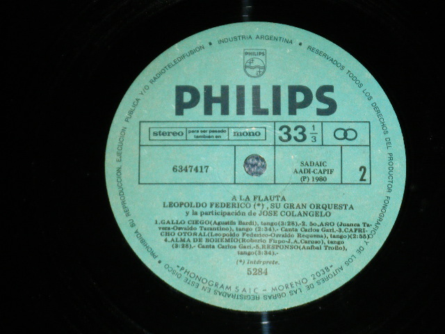 画像: LEOPOLDO FEDERICO SU GRAN PRQUESTA - A LA FLAUTA ( MINT-/MINT- )  /  ARGENTINA Used LP 