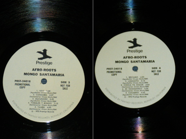 画像: MONGO SANTAMARIA - AFRO ROOTS    ( Ex+/Ex+++ Side-4: Ex+) / 1973 US America Original  "WHITE LABEL PROMO" Used 2 LP