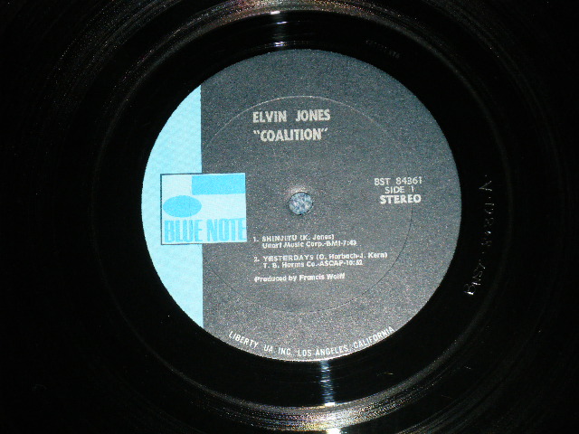 画像: ELVIN JONES - COALITION  ( Ex/Ex+++ Looks:MINT-) / 1970 US AMERICA ORIGINAL "BLACK with Light BLUE on Left  Label"  Used LP  