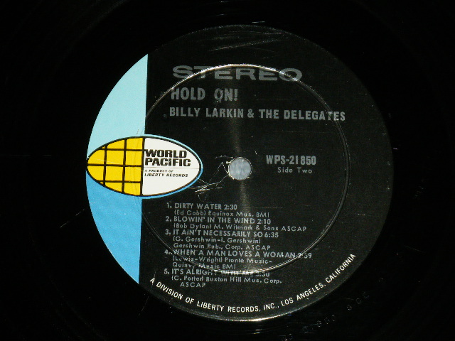 画像: BILLY LARKIN & THE DELEGATES - HOLD ON  ( Ex++/Ex++ EDSP )  / 1967 US AMERICA ORIGINAL STEREO Used LP 