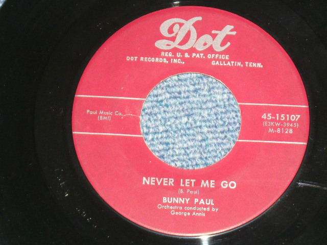 画像: BUNNY PAUL - MAGIC GUITAR : NEVER LET ME GO ( Ex++/Ex++)  / 1956 US AMERICA ORIGINAL Used 7"45 Single 