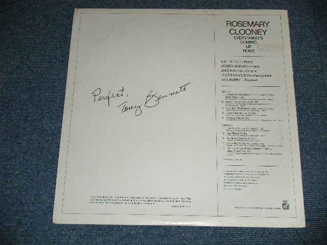 画像: ROSEMARY CLOONEY - EVERYTHING'S COMING UP ROSIE  ( Ex+++/MINT- ) / 1977 US AMERICA ORIGINAL Used LP