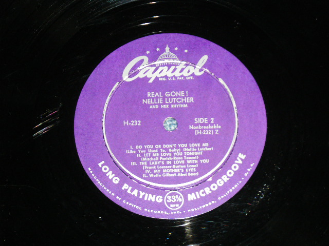 画像: NELLIE LUTCHER - REAL GONE!  (Ex+/Ex++ Looks:Ex+ : EDSP)   /1950 US AMERICA ORIGINAL Used 10"LP  