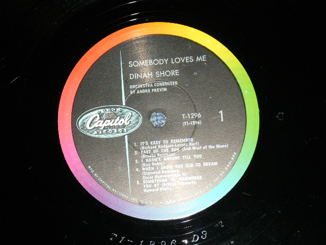 画像: DINAH SHORE - SOMEBODY LOVE ME ( Ex/Ex++ ) / 1959 US AMERICA ORIGINAL "CAPITOL Logo on LEFT Label" MONO Used LP 