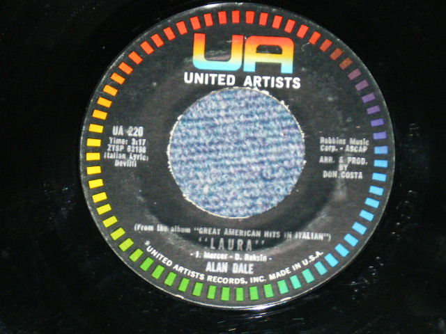 画像1: ALAN DALE - LAURA : DON'T BLAME ME (CHE CI VUDI FARE)  ( Ex/Ex)  / 1960's   US AMERICA ORIGINAL Used 7"45 Single 