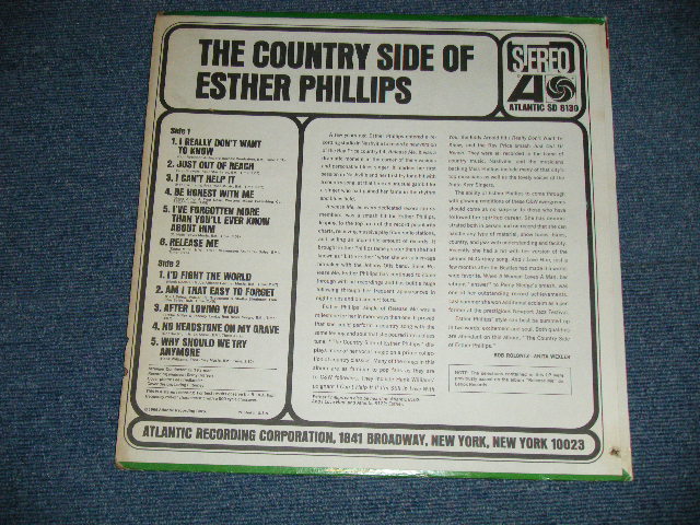 画像: ESTHER PHILLIPS - THE COUNTRY SIDE OF  ( Ex++/Ex++ Looks: Ex+ ) / 1969 Version  US ORIGINAL 2nd press "GREEN & ORANGE Lbel""1841 BROADWAY" Label Used LP 