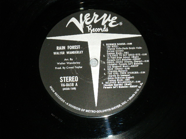 画像: WALTER WANDERLEY - RAIN FOREST( Ex++/Ex+++)  / 1966 US AMERICA ORIGINAL Promo Only? "MONO Jacket with STEREO Record "STEREO Used LP