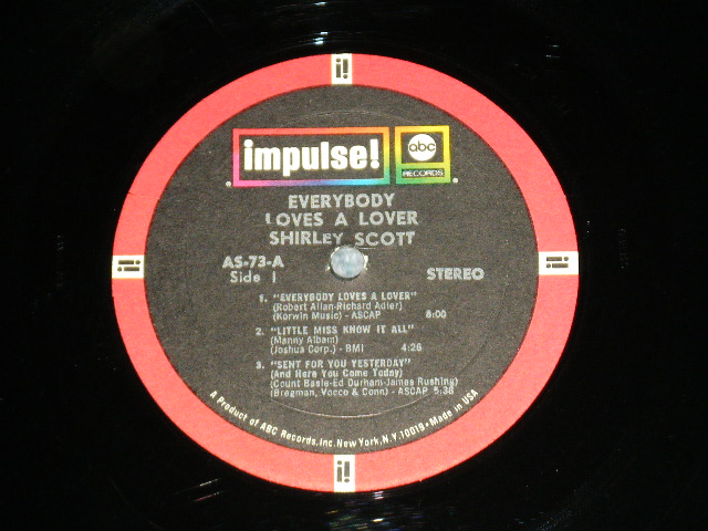 画像: SHIRLEY SCOTT  with STANLEY TURRENTINE - EVERYBODY LOVES A LOVER (Ex++/Ex )   / 1968? US AMERICA ORIGINAL 2nd Press "BLACK with RED RING" Label Used LP
