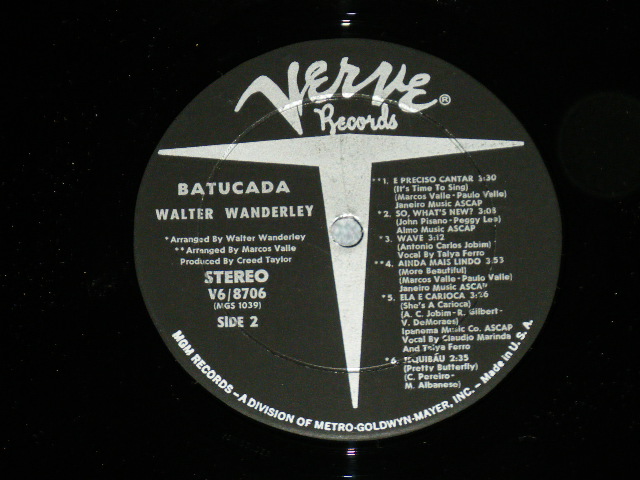 画像: WALTER WANDERLEY - BATUCADA ( Ex+++/MINT- : BB )  / 1967 US AMERICA ORIGINAL STEREO Used LP