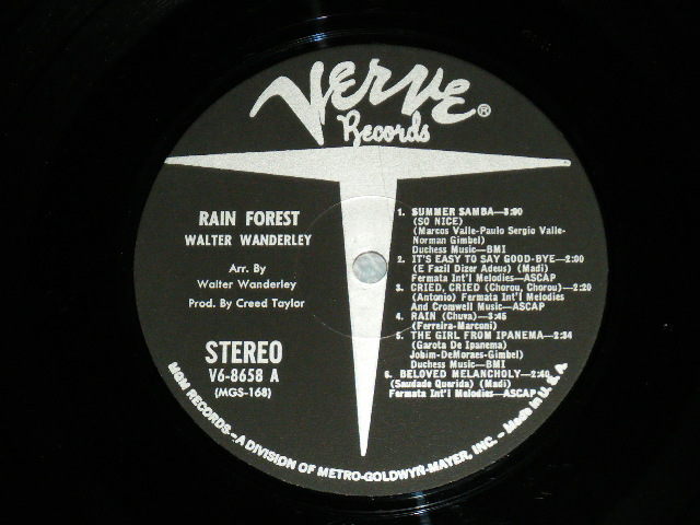 画像: WALTER WANDERLEY - RAIN FOREST( Ex+/Ex++ )  / 1966 US AMERICA ORIGINAL STEREO Used LP