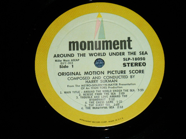 画像: OST (HARRY SUKMAN ) - AROUND THE WORLD UNDER THE SEA ( Ex++/MINT-)  / 1966 US AMERICA ORIGINAL STEREO  Used LP 