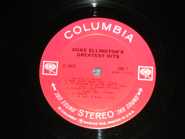 画像: DUKE ELLINGTON -  GREATEST HITS ( Ex++/Ex+++ )  / 1969 US AMERICA ORIGINAL "360 Sound Label"  Used LP 