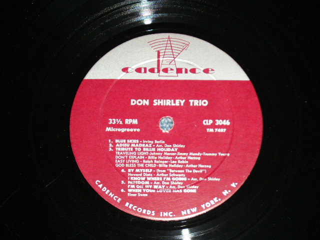 画像: DON SHIRLEY  TRIO -  DON SHIRLEY  TRIO ( Ex/Ex+  Looks: :Ex+++ : edsp,stofc) /1961 ORIGINAL "1st Press MARLOON  LABEL" MONO Used LP