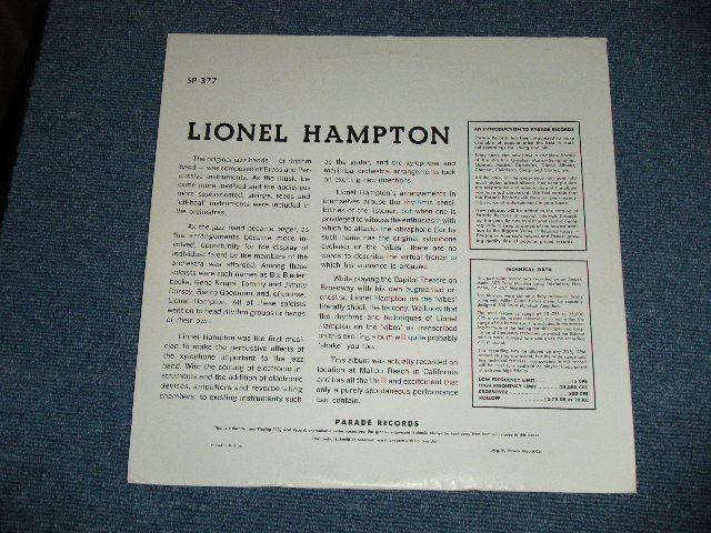画像: LIONEL HAMPTON - LIONEL AT MALIBU BEACH   ( Ex++/Ex+++ )  / 1961 US AMERICA ORIGINAL STEREO Used  LP