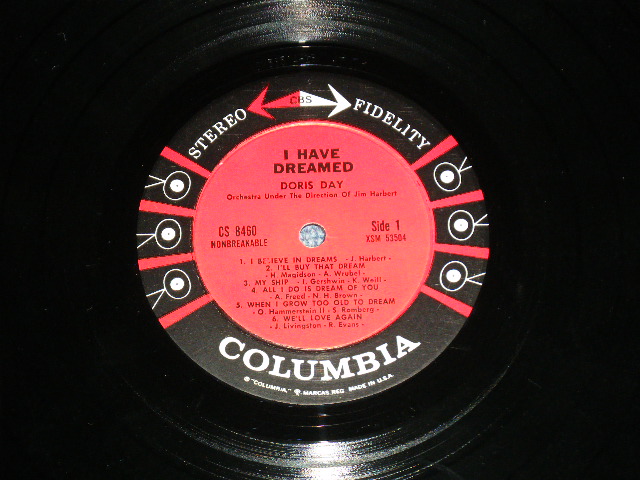 画像: DORIS DAY - I HAVE DREAMED  ( Ex/Ex++ Looks:Ex) / 1961 US ORIGINAL "1st PRESS 6 EYES Label"  STEREO Used LP