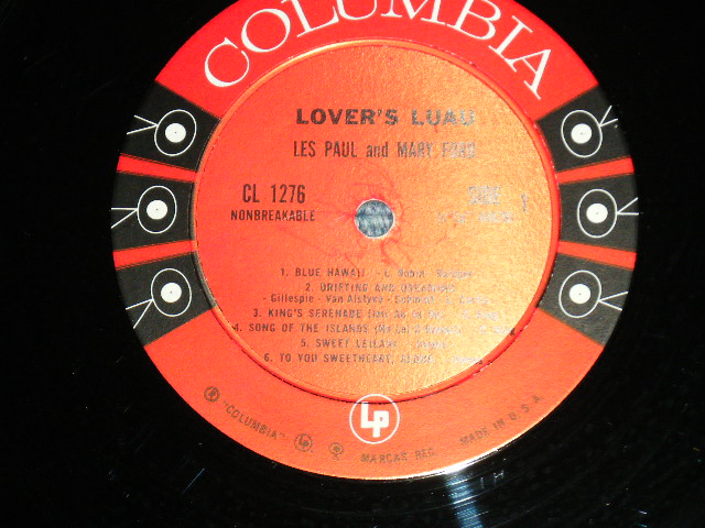 画像: LES PAUL & MARY FORD  - LOVERS LUAU ( Ex+/Ex+++ )   / 1959 US AMERICA ORIGINAL "6 EYES Label"  Mono Used LP 