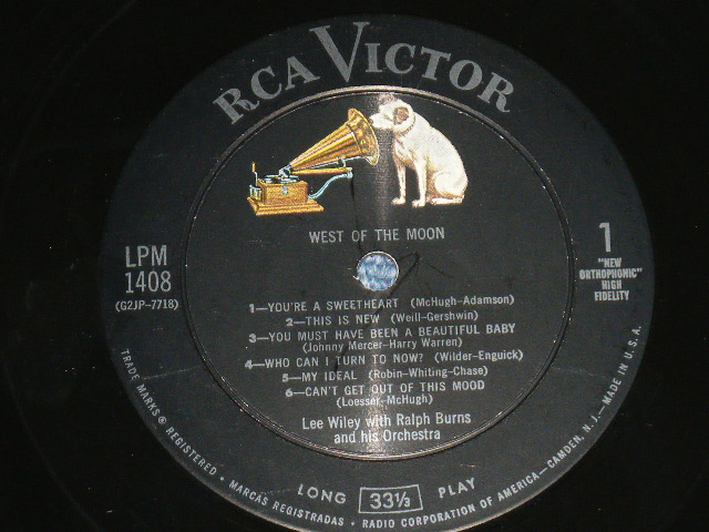 画像: LEE WILEY - WEST OF THE MOON ( Ex/Ex++,Ex Looks:Ex++,VG+++ ) / 1957 US AMERICA ORIGINAL MONO Used LP