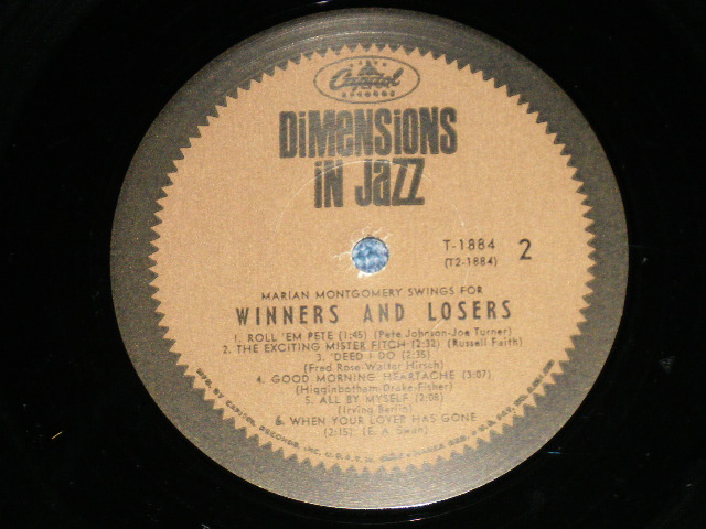 画像: MARIAN MONTGOMERY - SWINGS FOR WINNERS AND LOSERS ( Ex+/Ex+++)  / 1963 US AMERICA ORIGINAL MONO Used LP 