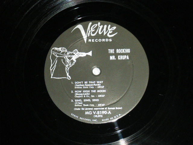 画像: GENE KRUPA - SING SING SING : THE ROCKING MR.KRUPA ( Ex+++/MINT-) / 1957 US AMERICA ORIGINAL MONO Used LP