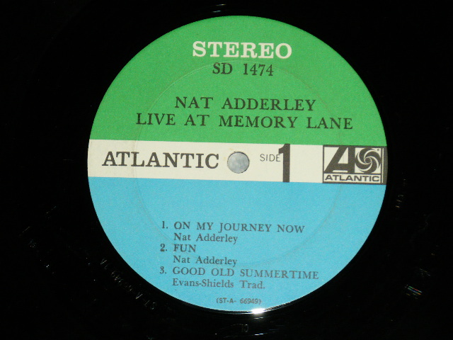 画像: NAT ADDERLEY - LIVE AT MEMORY LANE ( MINT-/Ex++ ) / 1967  US AMERICA ORIGINAL STEREO 1st Press "GREEN & BLUE Label"   Used LP 