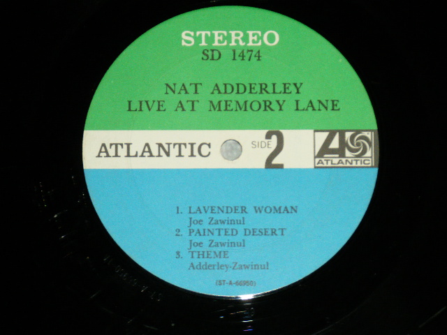 画像: NAT ADDERLEY - LIVE AT MEMORY LANE ( MINT-/Ex++ ) / 1967  US AMERICA ORIGINAL STEREO 1st Press "GREEN & BLUE Label"   Used LP 