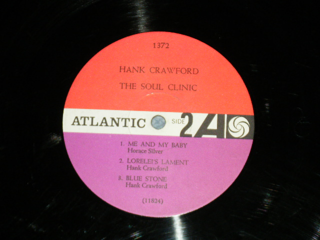 画像: HANK CRAWFORD - THE SOUL CLINIC ( Ex+/Ex+ : EDSP )   / 1961 US AMERICA ORIGINAL "RED & PURPLE with WHITE FAN Label" MONO Used LP 