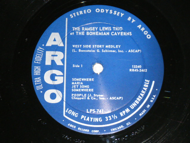 画像: RAMSEY LEWIS TRIO - AT THE BOHEMIAN CAVERNS ( Ex+/Ex+++ :STEAROFC,WOBC)  / 1964 US "1st Press DARK BLUE Label" STEREO Used  LP