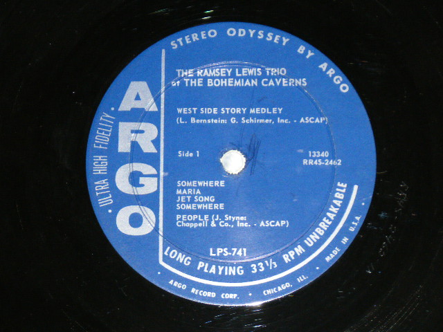 画像: RAMSEY LEWIS TRIO - AT THE BOHEMIAN CAVERNS ( Ex+/Ex++ Looks:Ex+)  / 1964 US "1st Press DARK BLUE Label" STEREO Used  LP