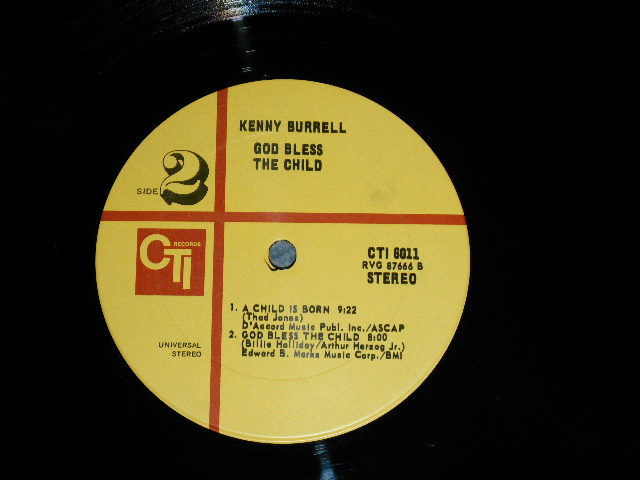 画像: KENNY BURRELL - GOD BLESS THE CHILD ( Ex+/Ex+++)  / 1964 US AMERICA ORIGINAL STEREO Used  LP