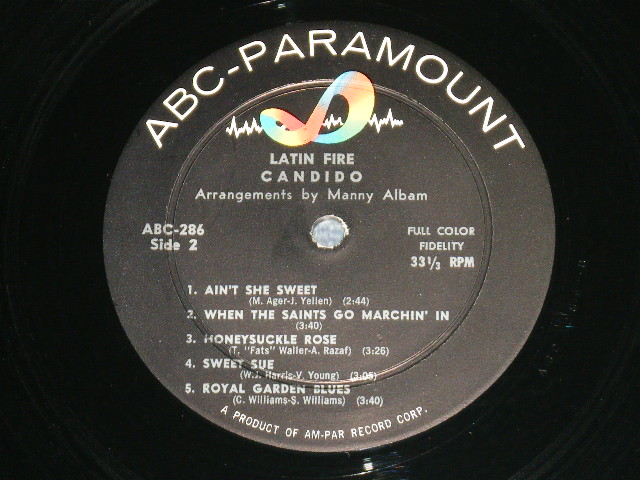 画像: CANDIDO - LATIN FIRE( Ex+++/MINT- :WOBC) / 1959 US AMERICA ORIGINAL MONO  Used LP