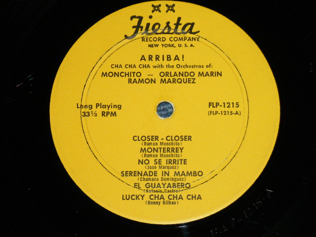 画像: MONCHITO-ORLAND MARIN / RAMON MARQUES - ARRIBA! CHA CHA CHA With (Ex/Ex+ Looks:Ex- : EDSP)   / 1950's US AMERICA ORIGINAL MONO Used LP 