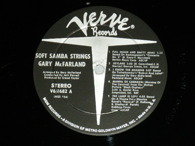 画像: GARY McFARLAND  -  SOFT SAMBA STRINGS ( Ex++/MINT- Looks:Ex+++ : EDSP,BB )  / 1964 US ORIGINAL MONO Used  LPSTEREO 