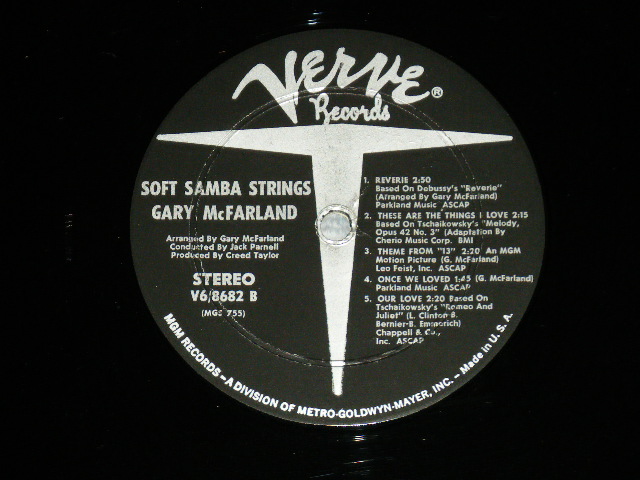 画像: GARY McFARLAND  -  SOFT SAMBA STRINGS ( Ex++/MINT- Looks:Ex+++ : EDSP,BB )  / 1964 US ORIGINAL MONO Used  LPSTEREO 